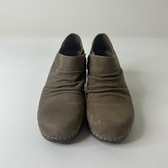 Dansko Sheena Wedge Heel Boots Women’s 36 US 5.5 Booties Suede Tan Brown Boho - Picture 2 of 9